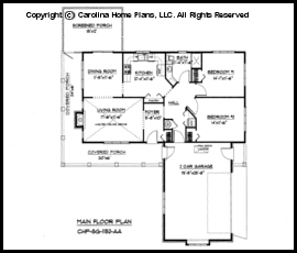 Ranch Style House Plan SG-1152 Sq Ft | Affordable Small Home Plan 